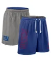 Nike Men's Royal New York Giants Sideline Reversible Performance Shorts In Blue