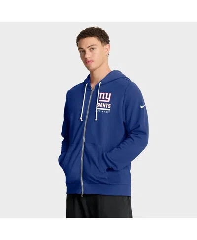 Nike Royal New York Giants Sideline Standard Issue Utility Player Dri-fit Full-zip Hoodie In Blue