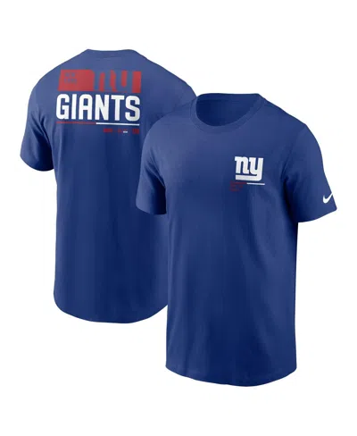 Nike Men's Royal New York Giants Team Incline T-shirt In Blue