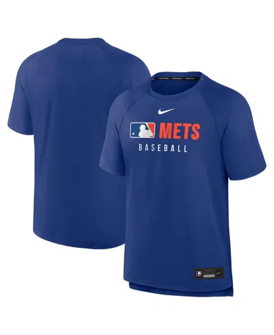 Nike Men's Royal New York Mets Authentic Collection Pregame Raglan Performance T-shirt