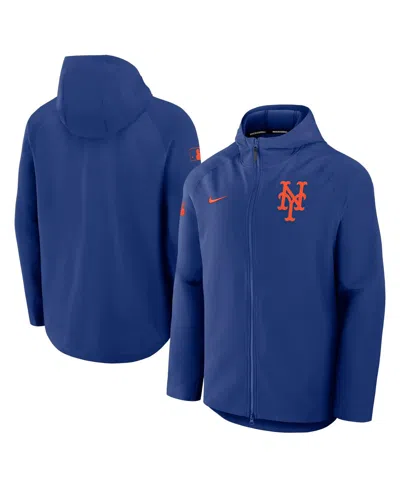 Nike Men's Royal New York Mets Authentic Collection Raglan Performance Full-zip Jacket