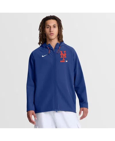 Nike Men's Royal New York Mets Authentic Collection Raglan Therma-fit Full-zip Hooded Jacket In Multi