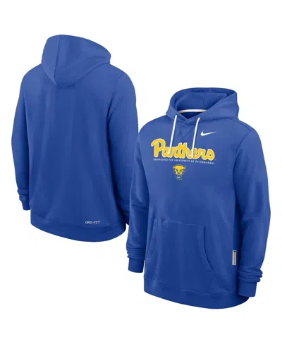 Nike Men's Royal Pitt Panthers 2025 Sideline Performance Pullover Hoodie In Blue