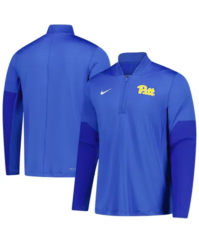 Nike Men's Royal Pitt Panthers Dri-fit Half-zip Pullover Sweatshirt In Blue