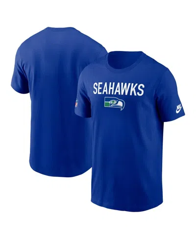 NIKE MEN'S ROYAL SEATTLE SEAHAWKS ALT PACK ONSIDE CONVERSION PERFORMANCE T-SHIRT