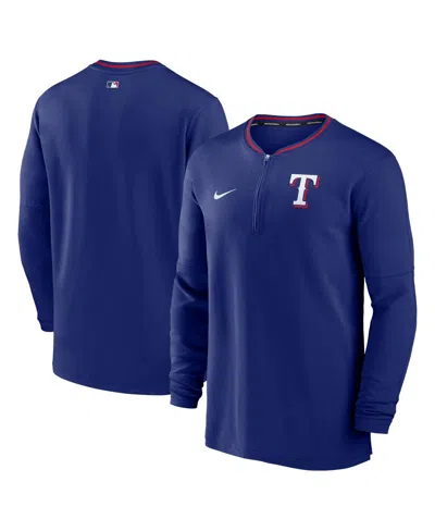 Nike Men's Royal Texas Rangers Authentic Collection Performance Half-zip Pullover Sweatshirt In Blue