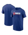 Nike Men's Royal Texas Rangers Team Block T-shirt In Blue