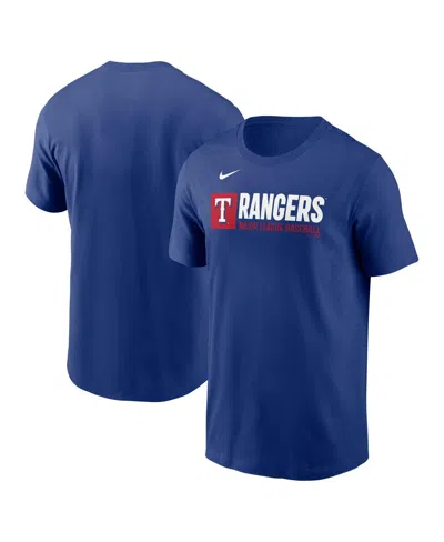 Nike Men's Royal Texas Rangers Team Block T-shirt In Blue