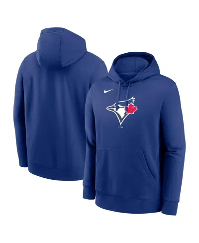 NIKE MEN'S ROYAL TORONTO BLUE JAYS LOGO CLUB FLEECE PULLOVER HOODIE