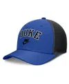 Nike Men's Royal/black Duke Blue Devils Legacy Arch Rise Performance Trucker Adjustable Hat In Multi
