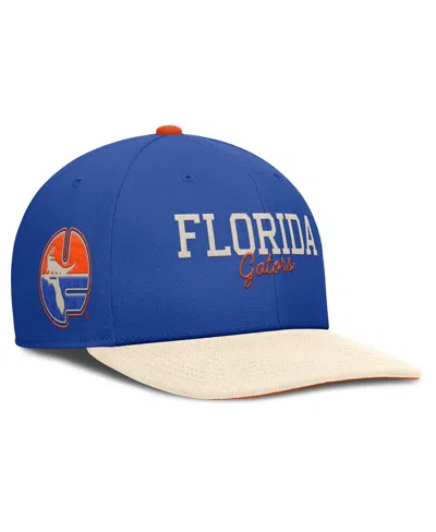Nike Men's Royal/cream Florida Gators Pro Legacy Script Snapback Hat