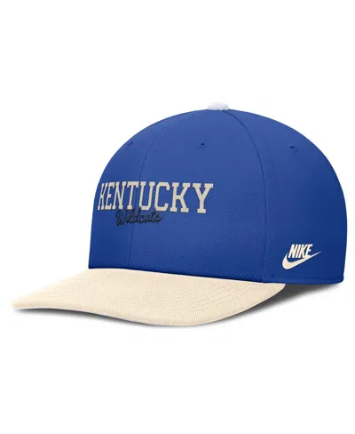 Nike Men's Royal/cream Kentucky Wildcats Pro Legacy Script Snapback Hat