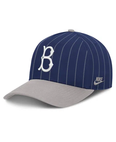 Nike Men's Royal/gray Brooklyn Dodgers Cooperstown Rise A-frame Adjustable Hat In Royal,gray