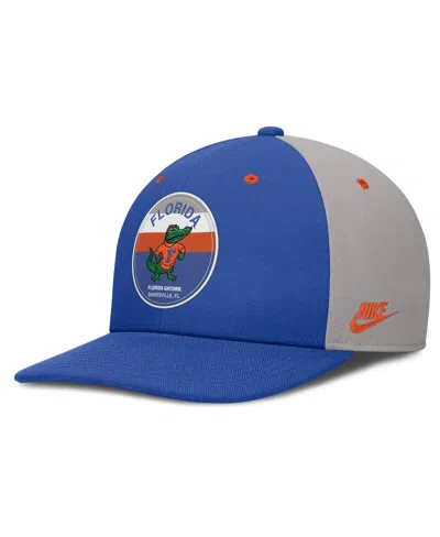 Nike Men's Royal/gray Florida Gators Prep Pro Performance Snapback Hat In Multi