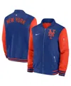 Nike New York Mets Authentic Collection Dugout  Men's Mlb Full-zip Bomber Jacket In Blue
