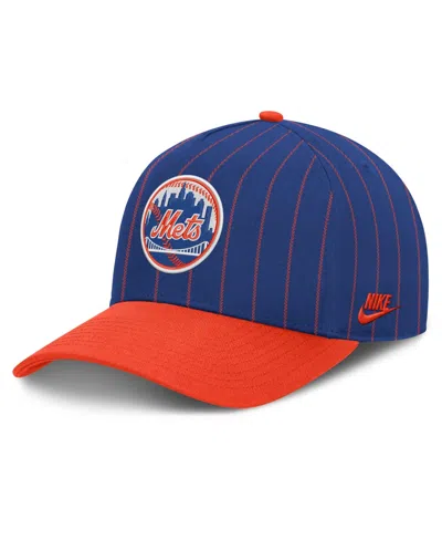 Nike Men's Royal/orange New York Mets Cooperstown Rise A-frame Adjustable Hat In Royal,orange