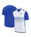 Nike Men's Royal/white Los Angeles Rams Fashion Performance Polo Shirt In Royal