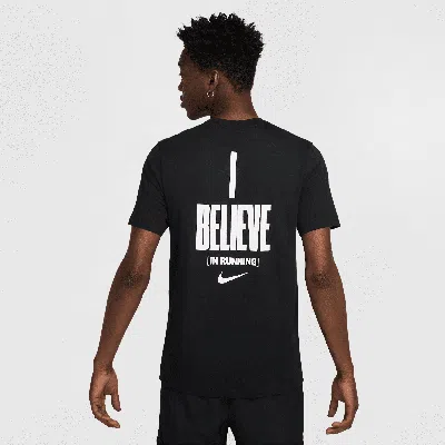 Nike Men's Running T-shirt In Black