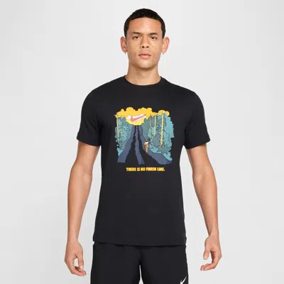 Nike Men's Running T-shirt In Black