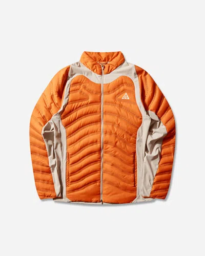 Nike Men S Acg  Lava Loft  Therma-fit Jacket Safety Orange / Cream Ii