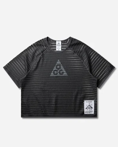 Nike Men S Acg Radical Airflow Dri-fit Short-sleeve Trail Running Top Anthracite In Grey