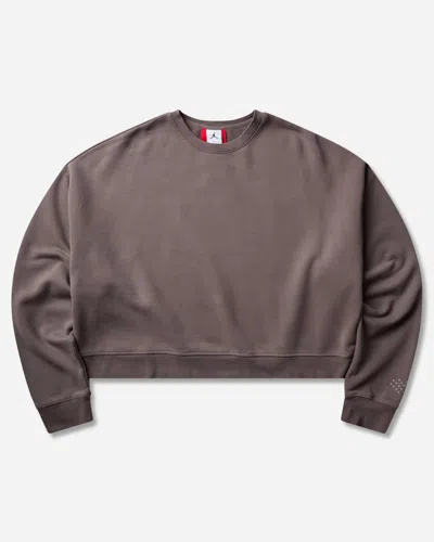 Nike Men S In1house Crop Crewneck Sweatshirt Cave Stone In Brown