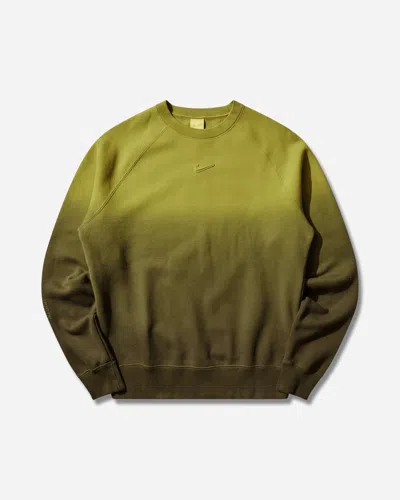 Nike Men S Nocta Fleece Crewneck Sweatshirt Medium Olive / Moss In Green