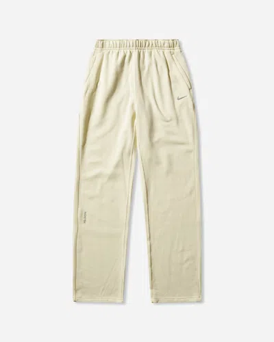 Nike Men S Nocta Open Hem Fleece Pants Alabaster In Yellow