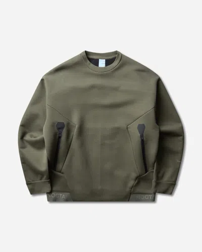 Nike Men S Nocta Trapeziud-cut Crewneck Sweatshirt Twilight Marsh In Green