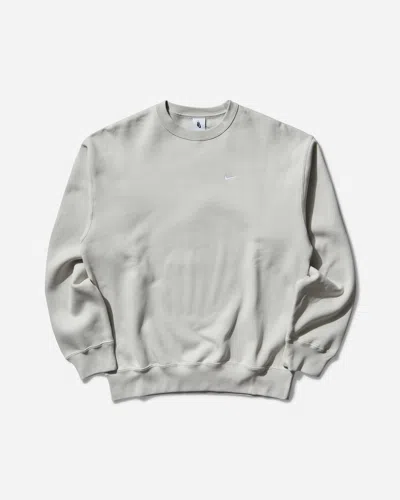 Nike Men S Solo Swoosh Crewneck Sweatshirt Light Bone In White