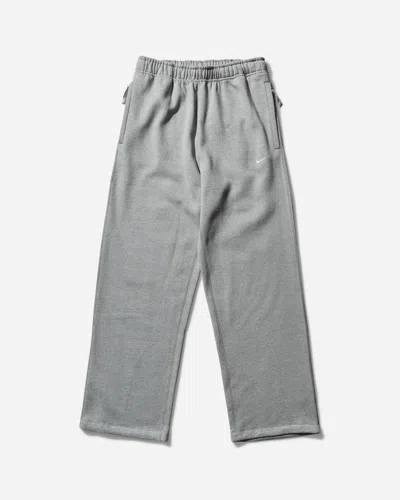 Nike Men S Solo Swoosh Open Hem Fleece Sweatpants Dark Grey Heather In Multicolor