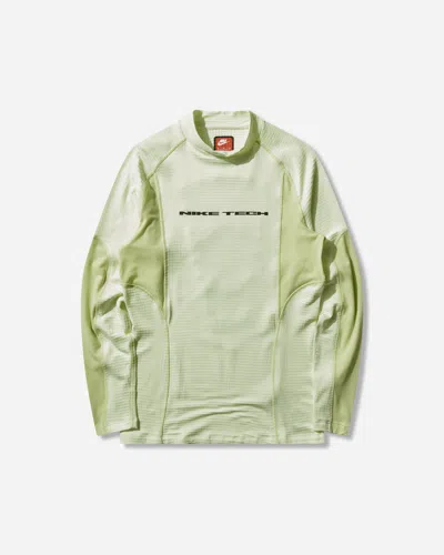 Nike Mens  Tech Pro Layer L/s Thermal Top In Volt Tint/lt Liquid Lime/lt Liquid Lime