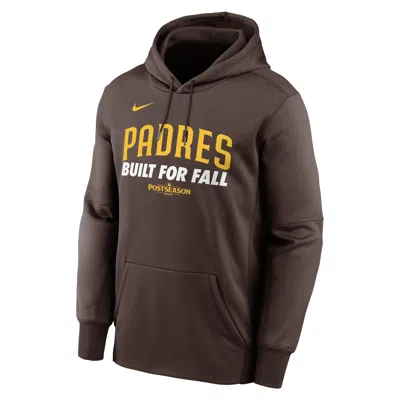 Nike Men's San Diego Padres 2025 Postseason Authentic Collection Menâs  Therma Mlb Pullover Hoodie In Brown