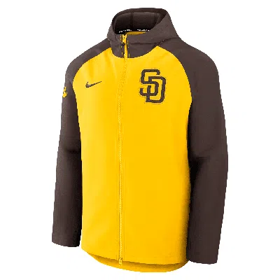 Nike Men's San Diego Padres Authentic Collection Menâs  Therma Mlb Full-zip Jacket In Yellow