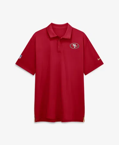 Nike Men's San Francisco 49ers Sideline Tour Polo Shirt In Red