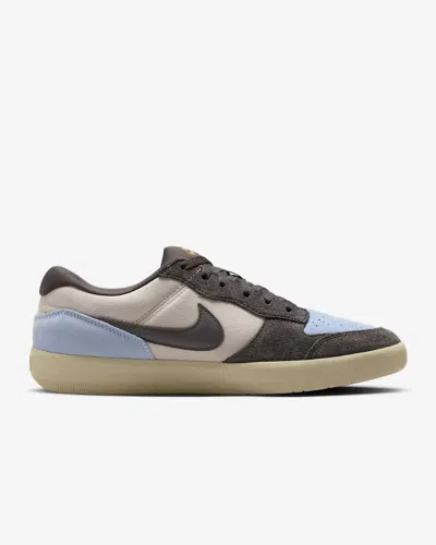 NIKE MEN'S SB FORCE 58 SKATE SHOES IN LIGHT OREWOOD PSYCHIC BLUE