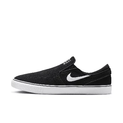 Nike Men's  Sb Janoski+ Slip Skate Shoes In Black