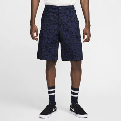 Nike Men's  Sb Kearny Allover Print Shorts In Blue