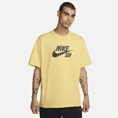 Nike Men's  Sb Logo Skate T-shirt In Yellow