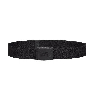 Nike Men's  Sb Solid Single Web Belt In Black