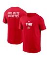 Nike Ohio State 2-hit Stacked  Men's College T-shirt In Red