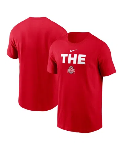 Nike Kids' Men's Scarlet Ohio State Buckeyes 2025 Sideline Mantra Performance T-shirt In Red