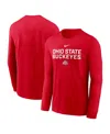 Nike Scarlet Ohio State Buckeyes 2025 Sideline Performance Long Sleeve T-shirt