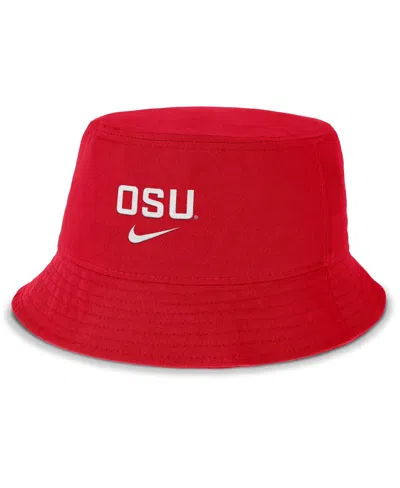 Nike Men's Scarlet Ohio State Buckeyes Apex Primetime Bucket Hat In Red