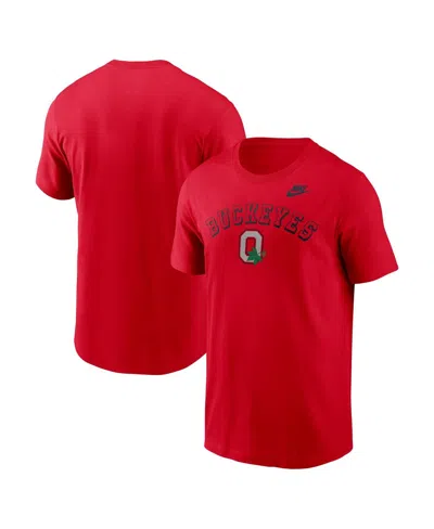 Nike Men's Scarlet Ohio State Buckeyes Legacy Nickname T-shirt In Red