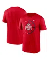 Nike Men's Scarlet Ohio State Buckeyes Legend Basketball Icon Performance T-shirt In Red