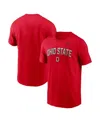Nike Scarlet Ohio State Buckeyes Primetime Arch Stack T-shirt In Red