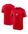 Nike Men's Scarlet Ohio State Buckeyes Primetime Legend Icon Performance T-shirt In Scarlet