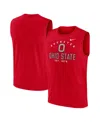Nike Men's Scarlet Ohio State Buckeyes Primetime Legend Lock Up Performance Muscle Tank Top In Scarlet