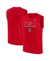 Nike Men's Scarlet Ohio State Buckeyes Primetime Tricode Legend Performance Tank Top In Red